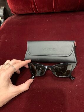 Valentino Black Frames with Gold Arms and Brown Fur Detail